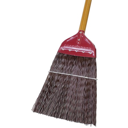 The Brush Man Metal-Cased Stiff Synthetic Fill Upright Broom, 6PK 500